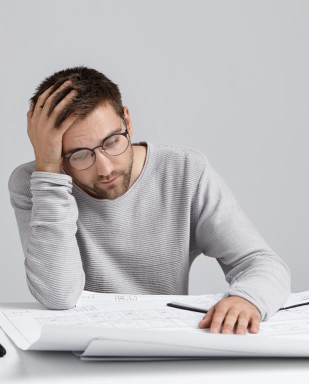 stressed-person-learning